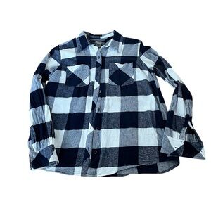Natural Reflections blue and white checked flannel